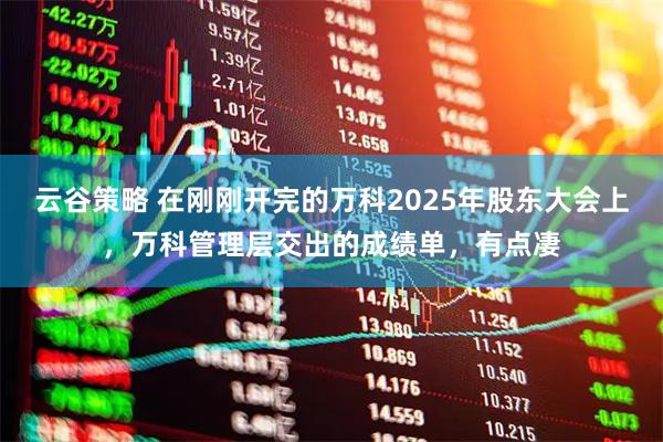云谷策略 在刚刚开完的万科2025年股东大会上，万科管理层交出的成绩单，有点凄